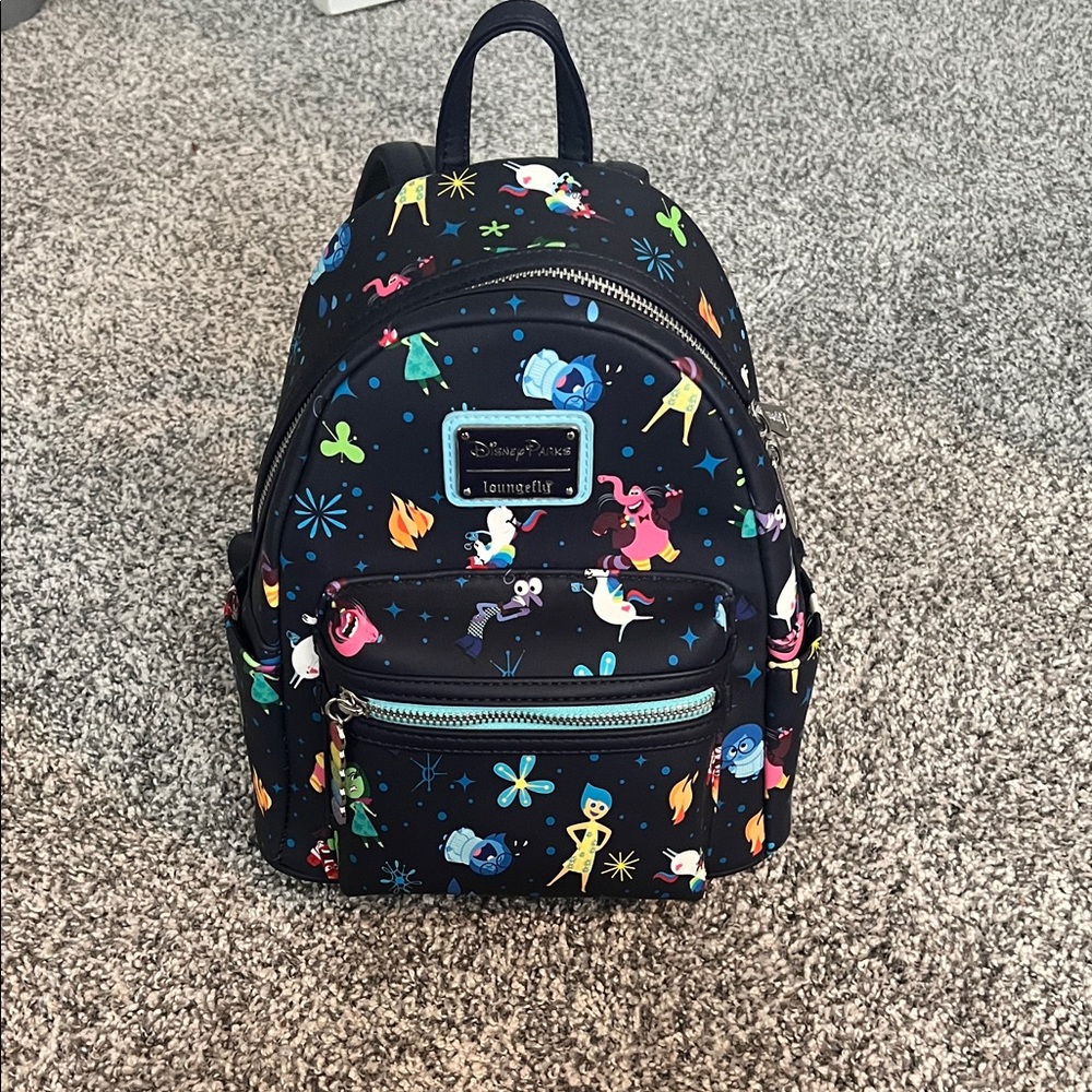 Loungefly Backpack with Inside Out Characters, Dark Blue